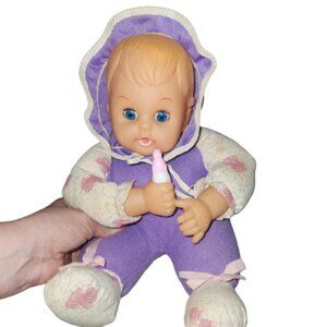 Cute Vintage Doll with sleeping Eyes and Baby Bottle